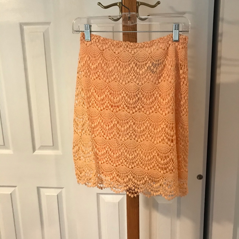Valerie Bertnelli Apricot Embroidery Skirt